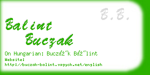 balint buczak business card